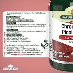 Natures Aid Chromium Picolinate Tablets 200ug Pack of 90